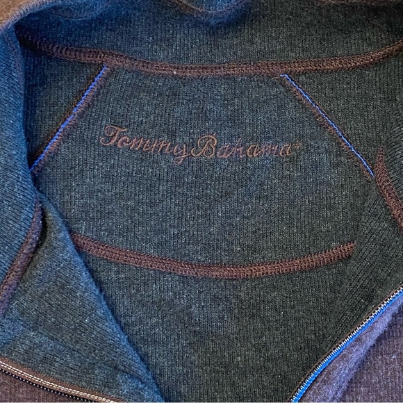 Tommy Bahama Flipshot Partial Zip Pullover Reversible Brown Gray Sweater 3XL? - Picture 2 of 14